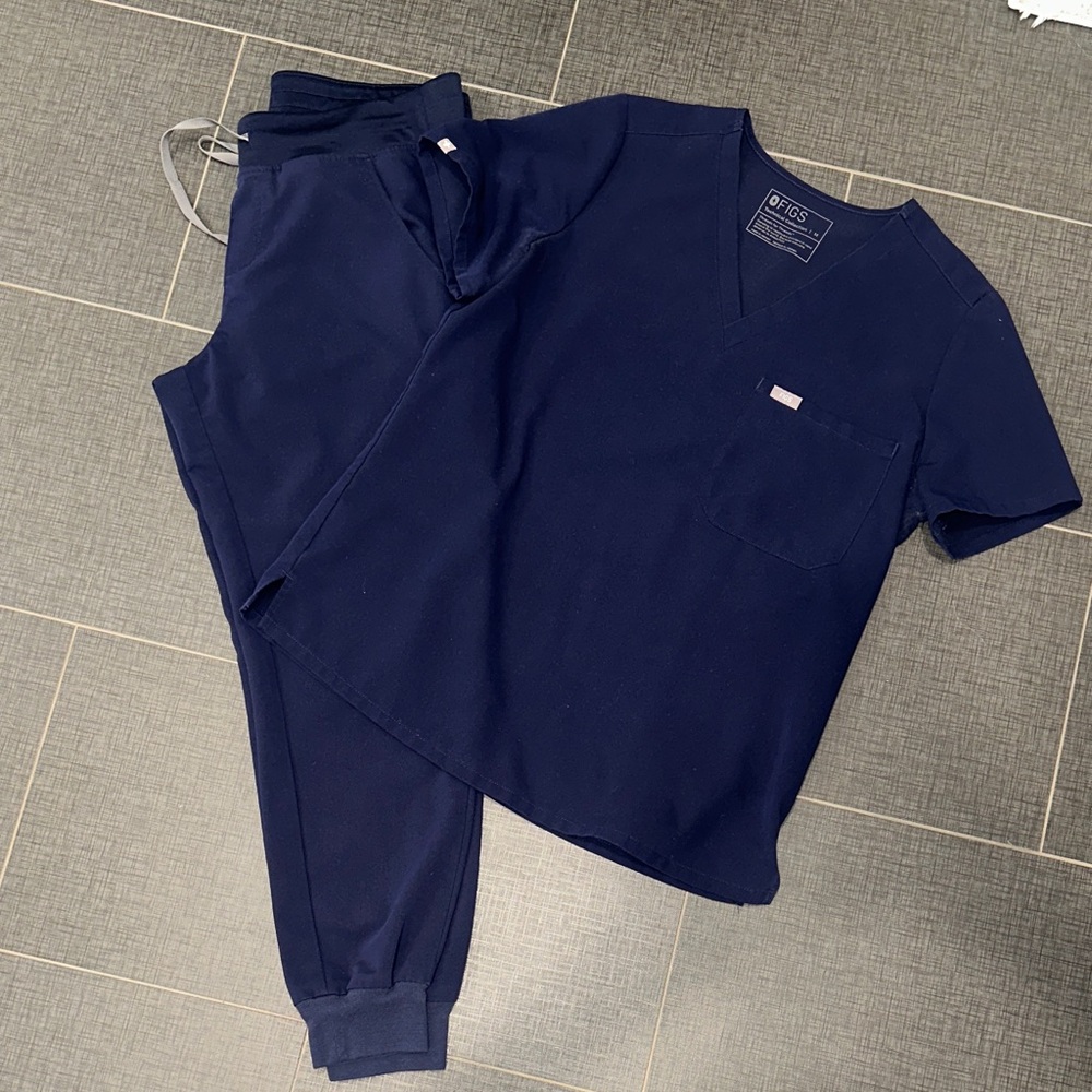 Figs Deep Blue Medical Scrub Set